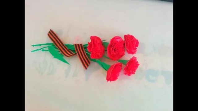 Цветы Гвоздики из бумаги