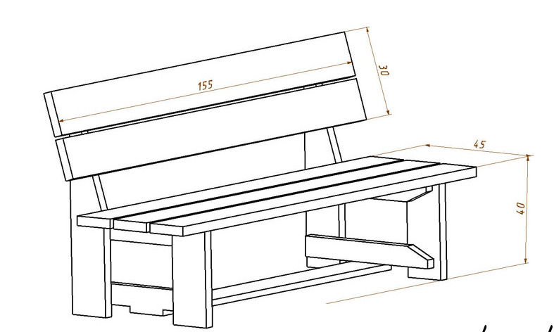 Скамейка своими руками чертежи фото