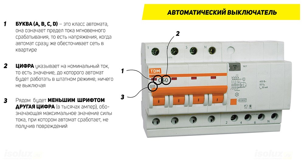 Как выбрать автомат по мощности