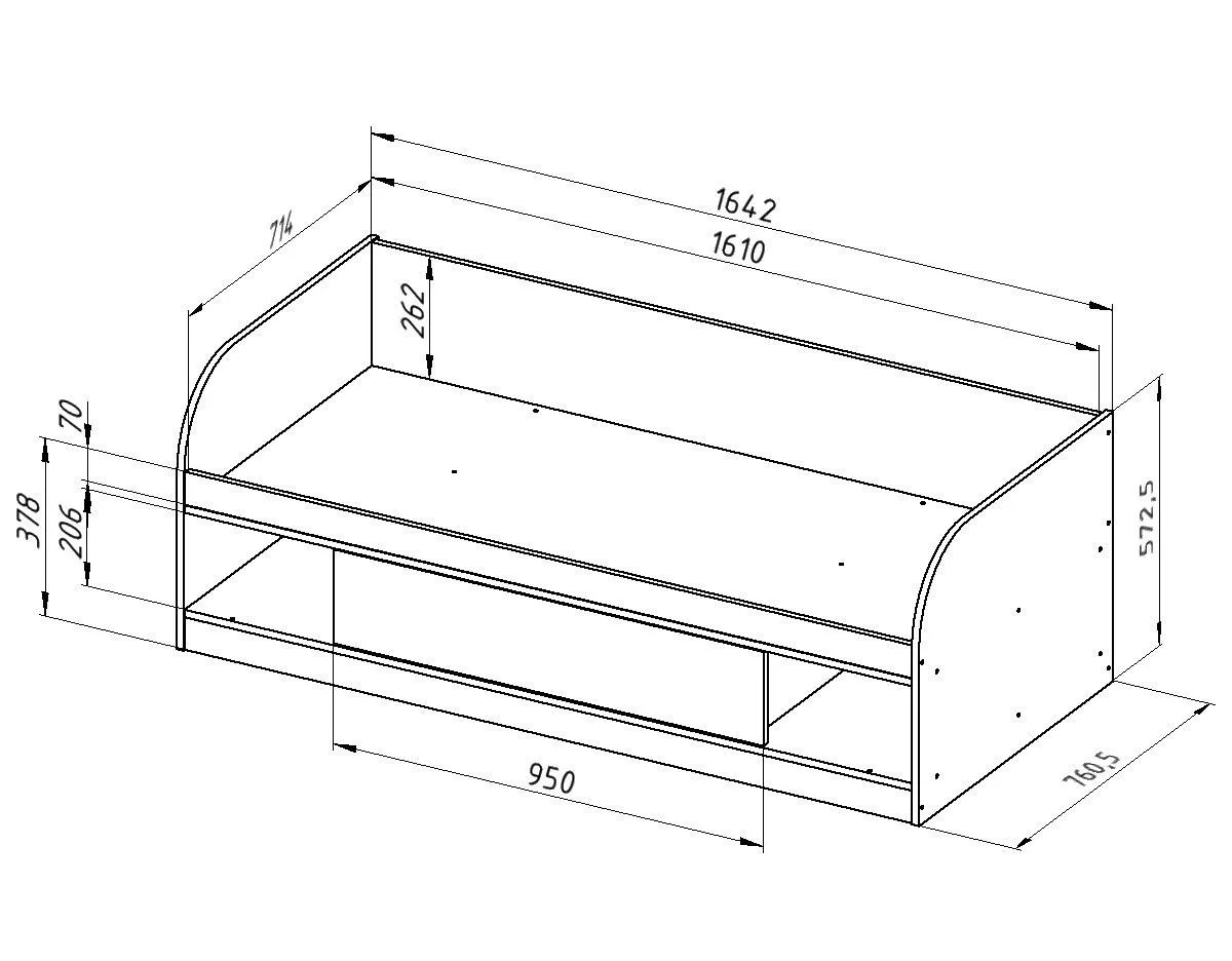 пример чертежа детской кровати