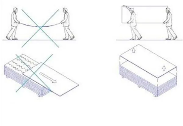 Правила переноски фиброцементных панелей