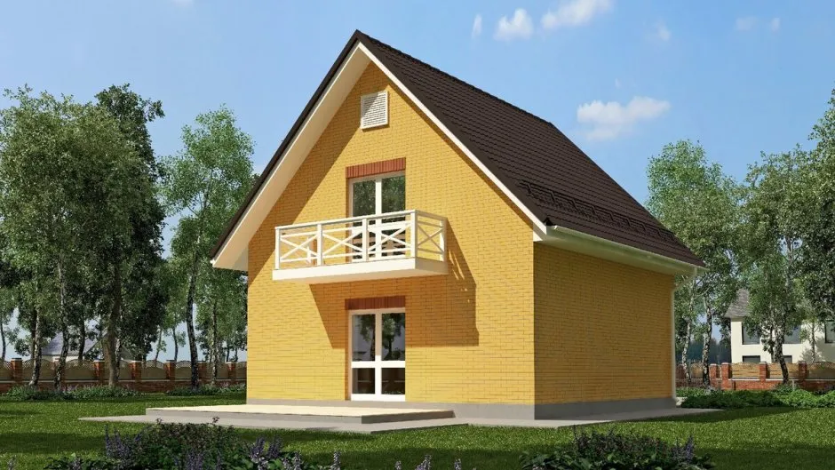 Дом с двускатной крышей