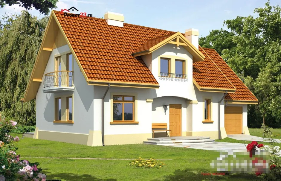 Балкон на скошенной крыше мансарды