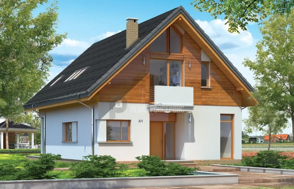 Дом из газобетона с мансардой