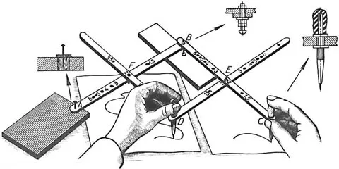 Рисовально-чертежный пантограф с масштабированием