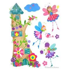 Kids Room Fairies Castle Wall Mural Sticker Decal: Amazon.com: Home & Kitchen Castle Mural, Castle Art, Castle Crafts, Wall Stickers, Fairy Mural, Pink Room Decor, Fairy Tree Houses, Flower Bedroom