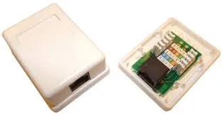 Компьютерная накладная розетка RJ-45 Electric c снятым корпусом Компьютерная накладная розетка RJ-45 Electric c снятым корпусом