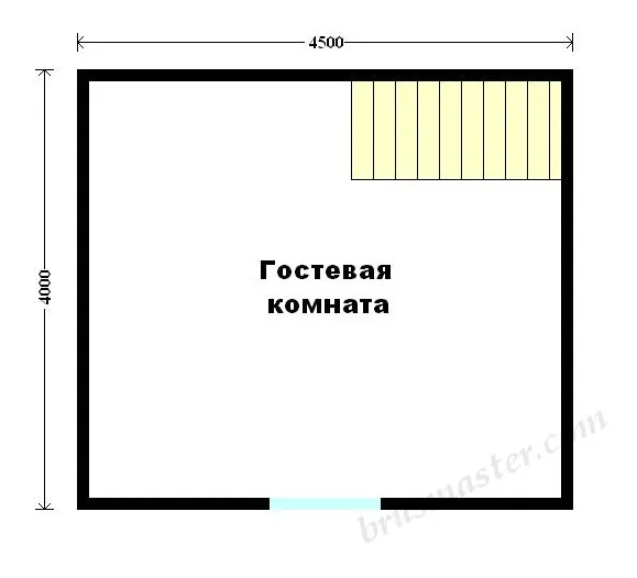 планировка бани 6х4 второй этаж