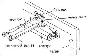 Установка доводчика: первый этап