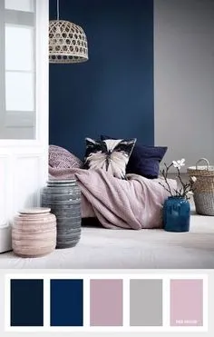 Grey Color Palette, Color Palettes, Navy Colour, Pink Color, Colours To Go With Grey, Silver Color Scheme, Bedroom Colour Palette, Colour Match, Colour Combo