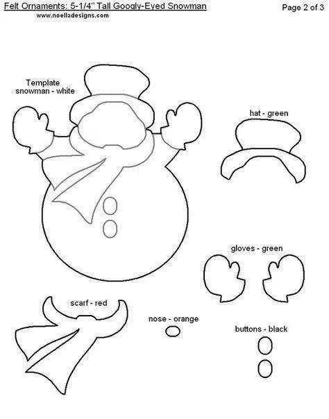 Выкройки снеговиков