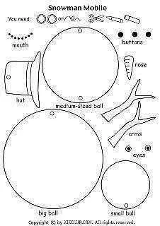 Выкройки снеговиков