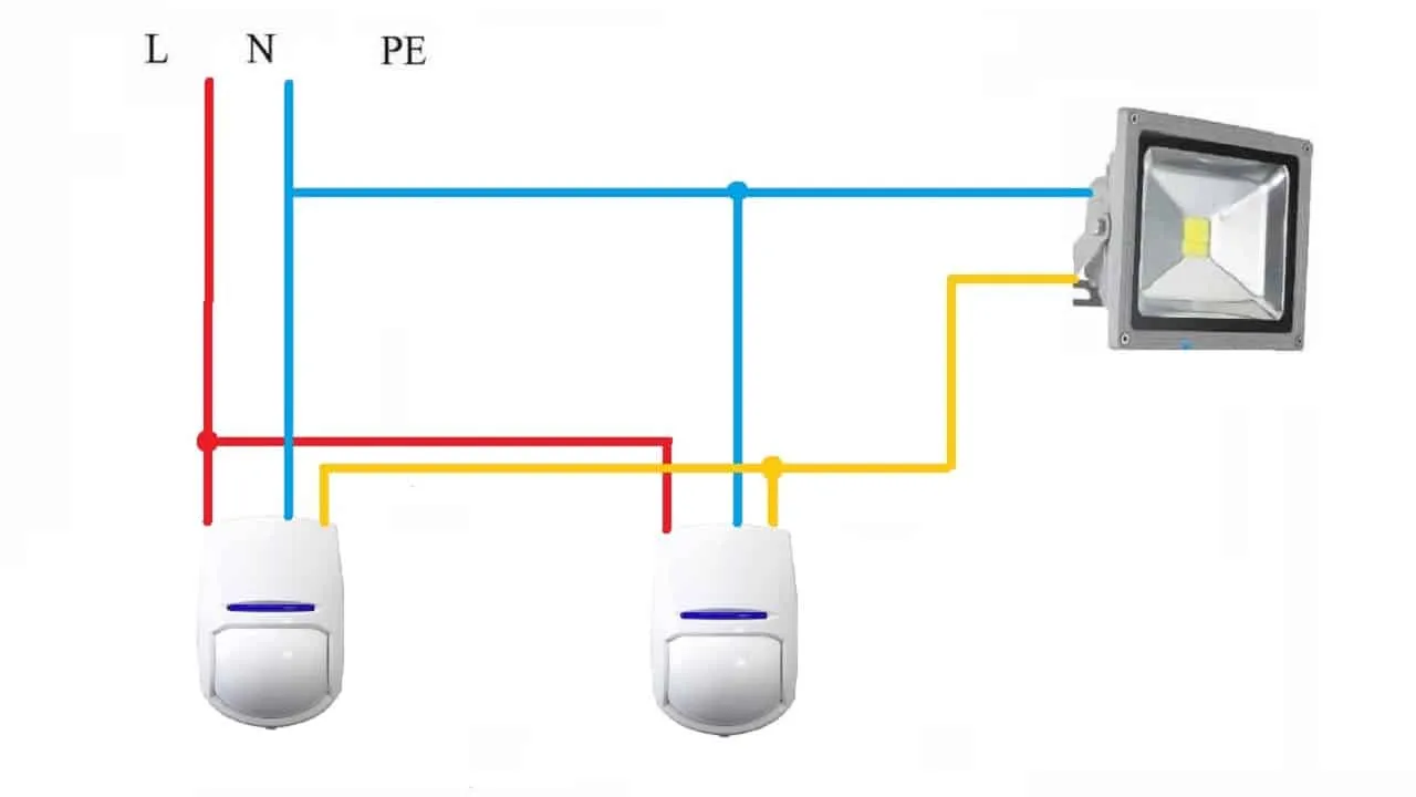 Подключить датчик движения на свет схема