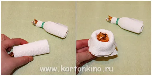 Ромашки из конфет своими руками
