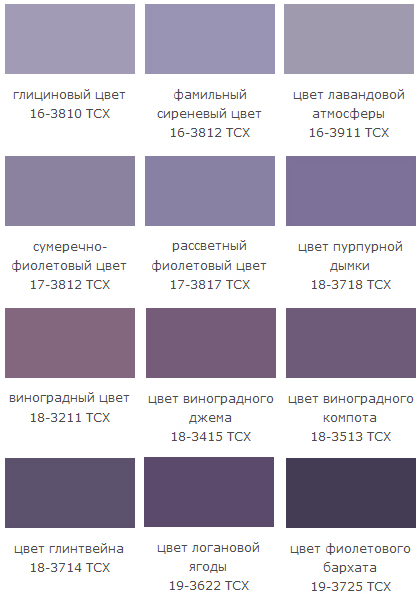 Серо-фиолетовый цвет и его сочетание