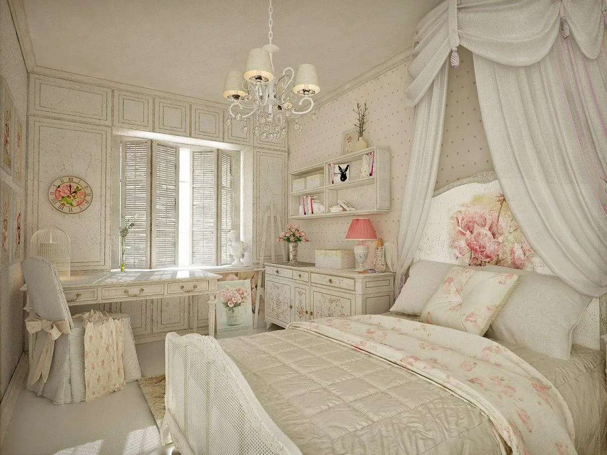 Роскошная светлая спальня 