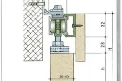 Схема крепления верхней направляющей (стеновое крепление)