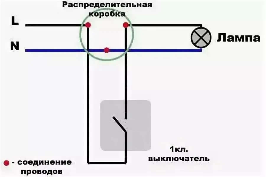 Выключатель,, схема.