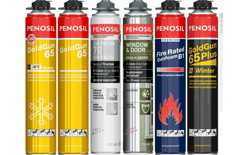 Пенный утеплитель Penosil в баллонах по 890 мл Пенный утеплитель Penosil в баллонах по 890 мл