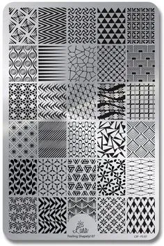 Lina nail art supplies - Feeling Shapely! - 07 Geometric Shapes, Abstract Shapes, Geometric Nail, Nail Patterns, Flower Patterns, Print Patterns