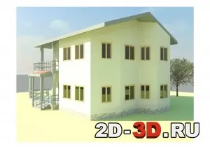 Коттеджи Эскизные проекты 3d