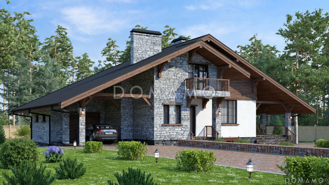 Проект дома в альпийском стиле с Проект дома в альпийском стиле с