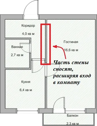 Перегородку легко снести