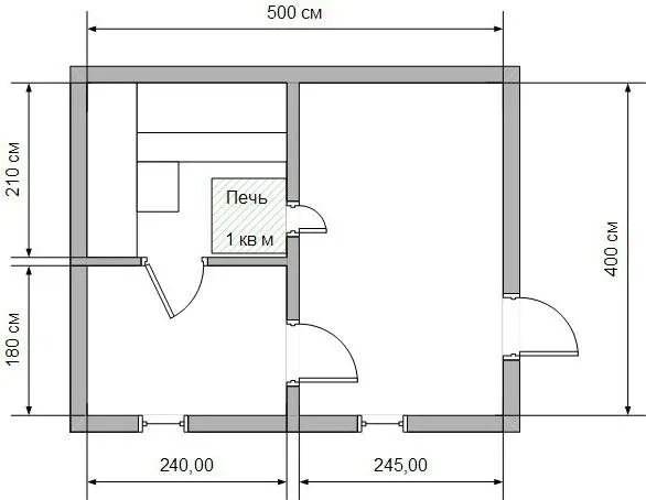 проект бани 4 на 5 из блоков 