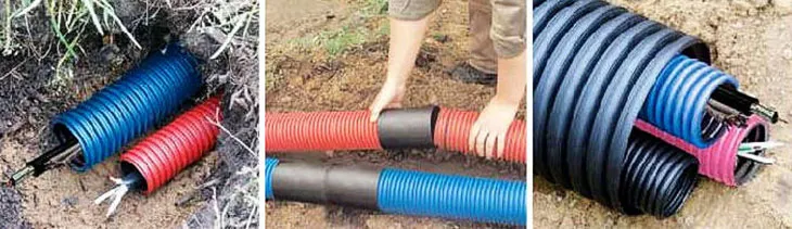 Пластиковые трубы для прокладки кабеля в земле