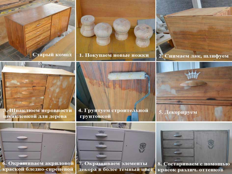 Как и чем покрасить старую мебель Как и чем покрасить старую мебель