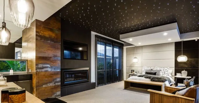 Дизайн «звездное небо» в спальне