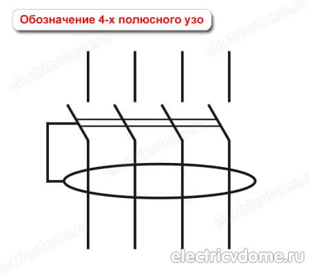 Обозначение автоматического выключателя на схеме