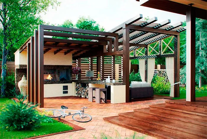 Пергола из дерева