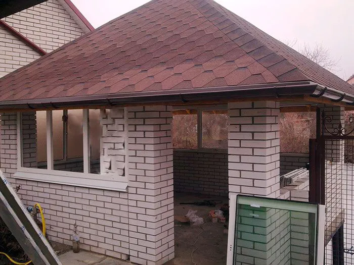 Беседка из силикатного кирпича