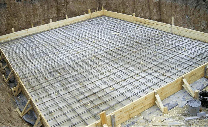 Армирование монолитного фундамента