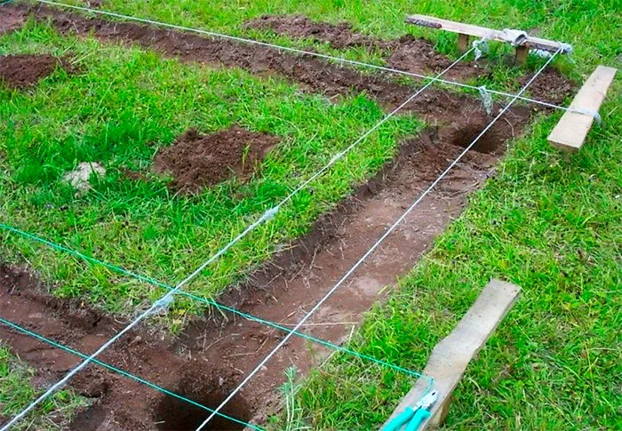 Разметка фундамента