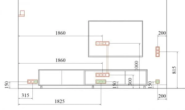 розетки для телевизора на стене
