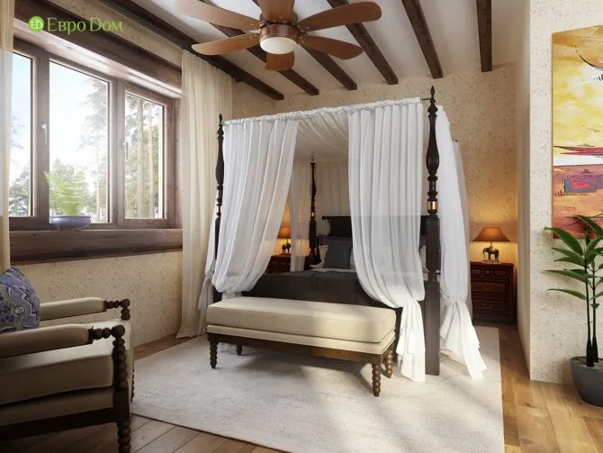 Гостевая комната в коттедже. Фото интерьера