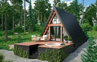 Баня в стиле A-frame Савона