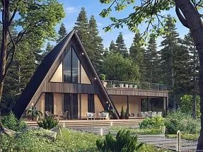 Баня в стиле A-frame Монта