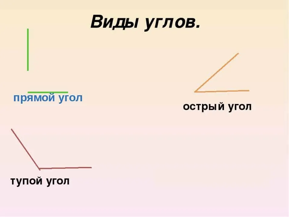 виды углов
