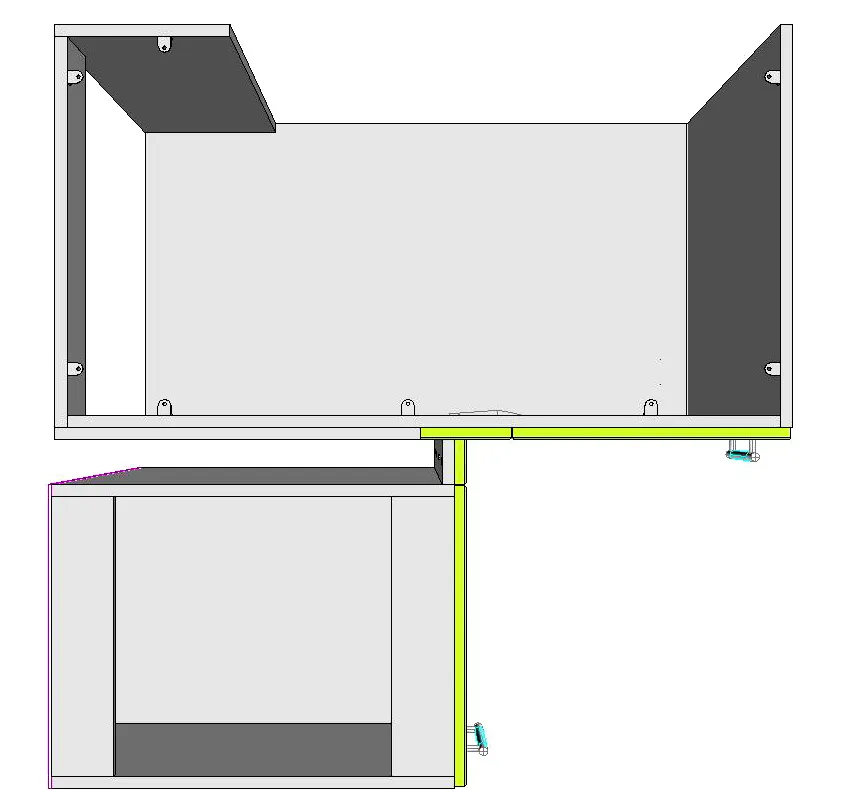 Угловая тумба 90 градусов под мойку для кухни2