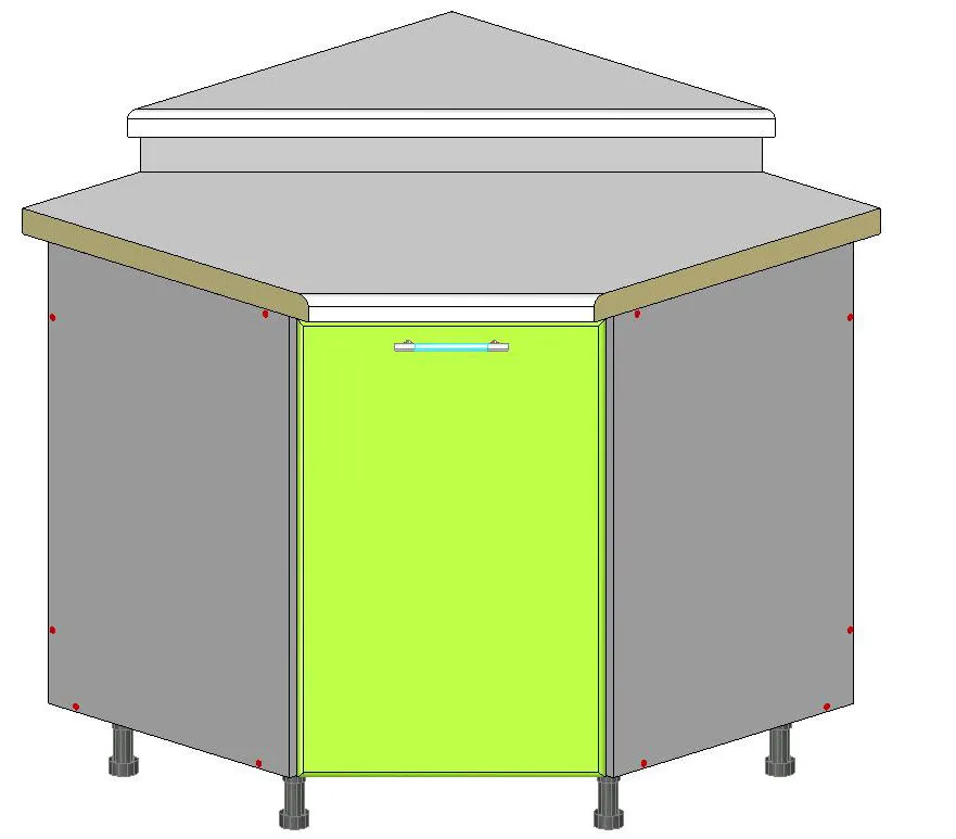 Трапециевидная угловая тумба под мойку4