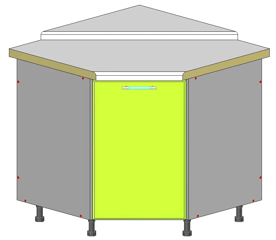 Трапециевидная угловая тумба под мойку3