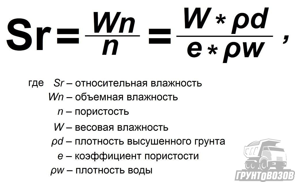 Влажность грунта – описание и формула