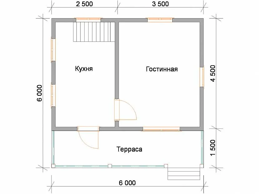 Планировка с изолированной комнатой Планировка с изолированной комнатой