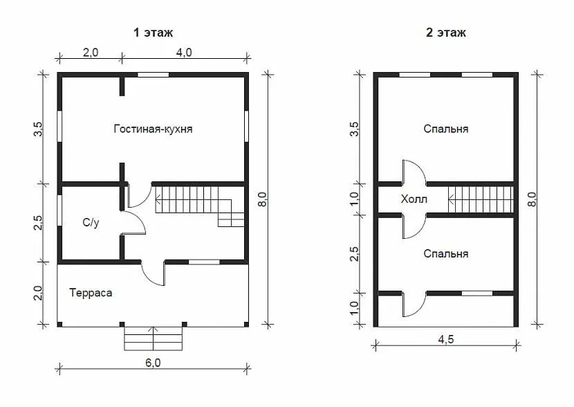 Планировка дома с мансардой Планировка дома с мансардой