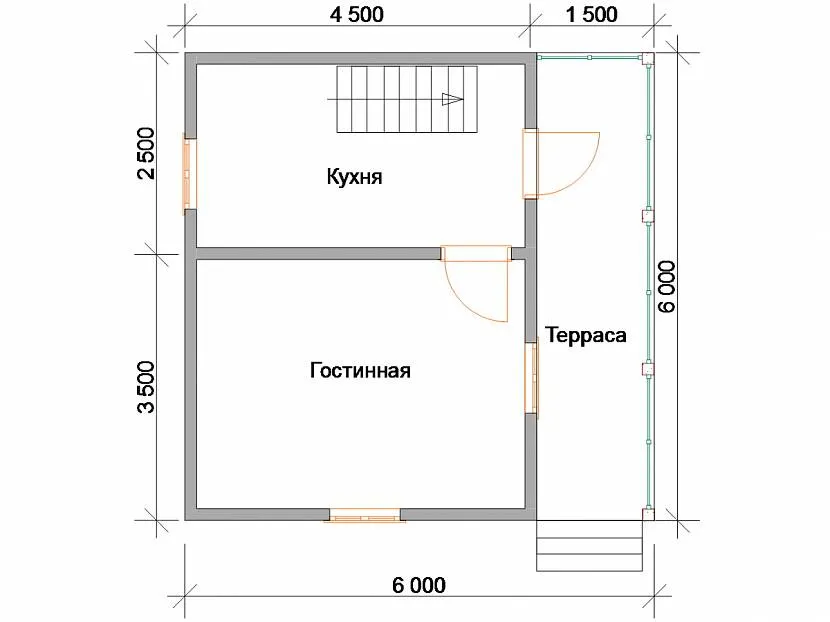 Планировка с террасой Планировка с террасой