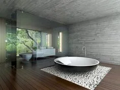 Agape Ufo is an extra large stainless steel bathtub, over 80" in diameter Bathroom Interior Design, Modern Interior Design, Interior Architecture, Bathroom Decor, Bathroom Ideas, Bathroom Furniture, Modern Furniture, Bathroom Lighting, Bathroom Makeover