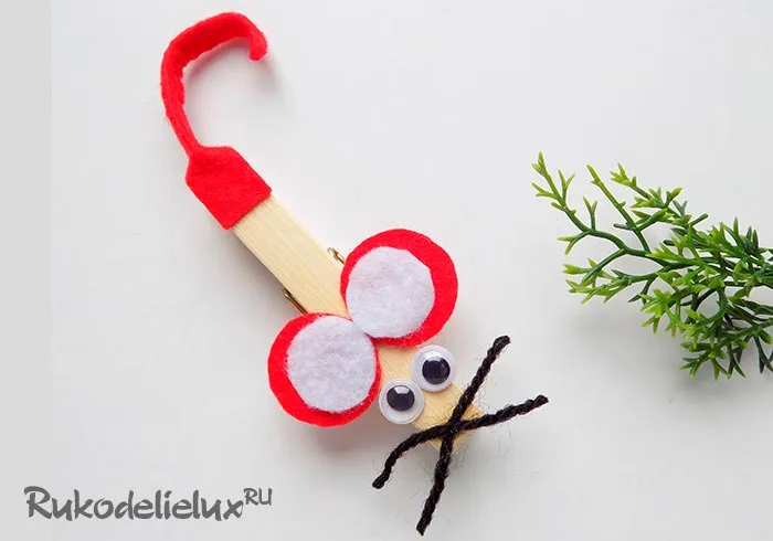 Как сделать мышь из прищепки